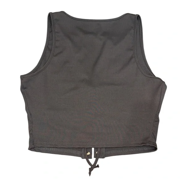 Graphic Lace-Up Crop Top - Picture 4 of 5